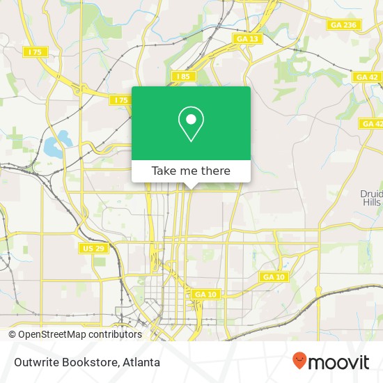 Mapa de Outwrite Bookstore