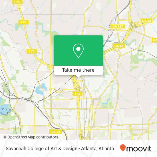 Savannah College of Art & Design - Atlanta map
