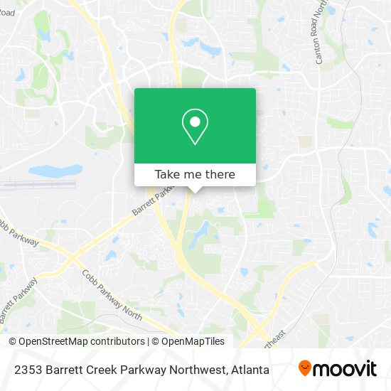 2353 Barrett Creek Parkway Northwest map