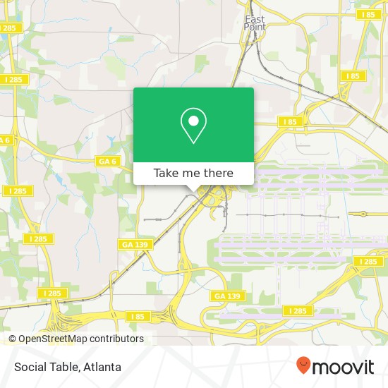 Social Table, 2000 Convention Center Concourse Atlanta, GA 30337 map
