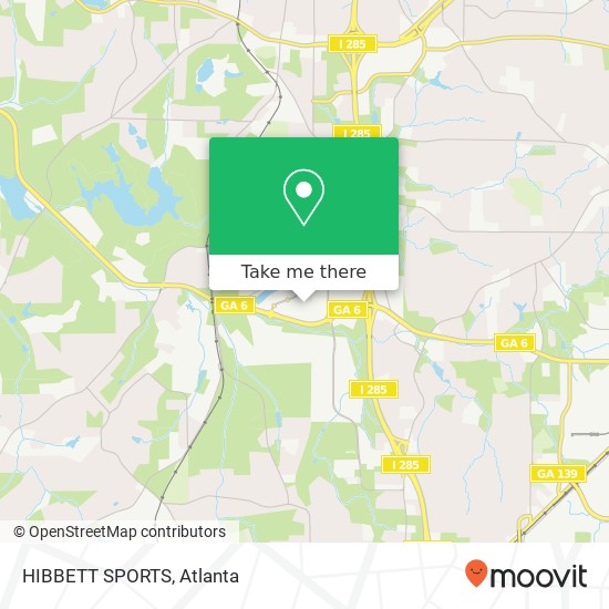 Mapa de HIBBETT SPORTS, 3755 Carmia Dr SW Atlanta, GA 30331