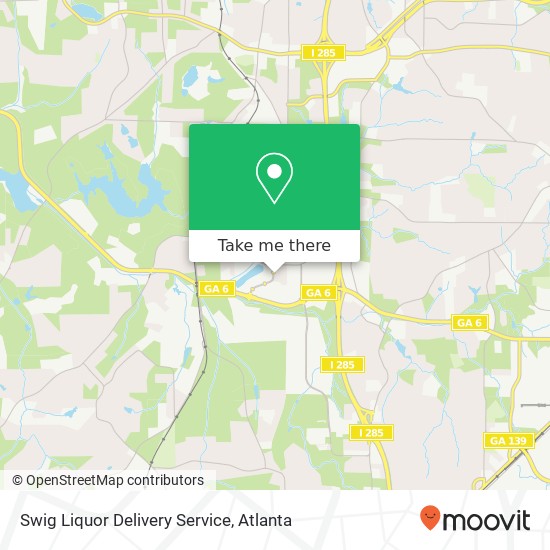 Mapa de Swig Liquor Delivery Service