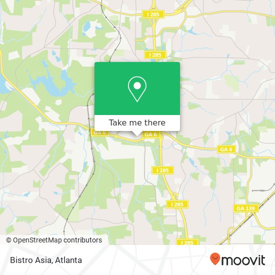 Mapa de Bistro Asia, 3560 Camp Creek Pkwy East Point, GA 30344