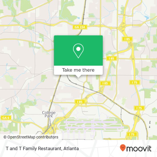 Mapa de T and T Family Restaurant, 3056 Bayard St Atlanta, GA 30344