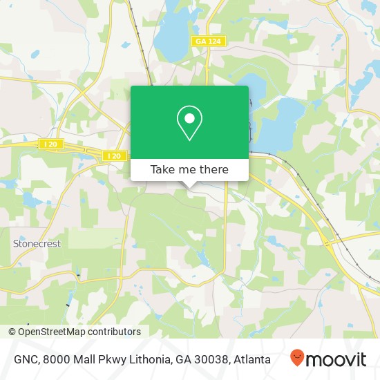 GNC, 8000 Mall Pkwy Lithonia, GA 30038 map