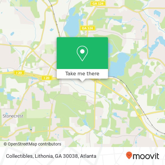 Mapa de Collectibles, Lithonia, GA 30038