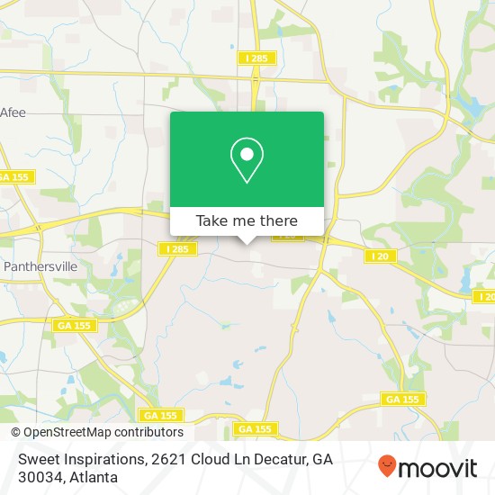 Mapa de Sweet Inspirations, 2621 Cloud Ln Decatur, GA 30034