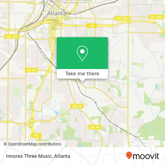 Mapa de Innorex Three Music, 389 Elvira St SE Atlanta, GA 30315