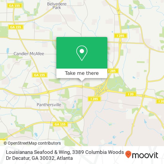 Louisianana Seafood & Wing, 3389 Columbia Woods Dr Decatur, GA 30032 map