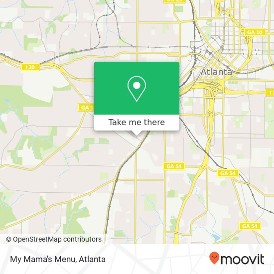 My Mama's Menu, 898 Joseph E Lowery Blvd SW Atlanta, GA 30310 map