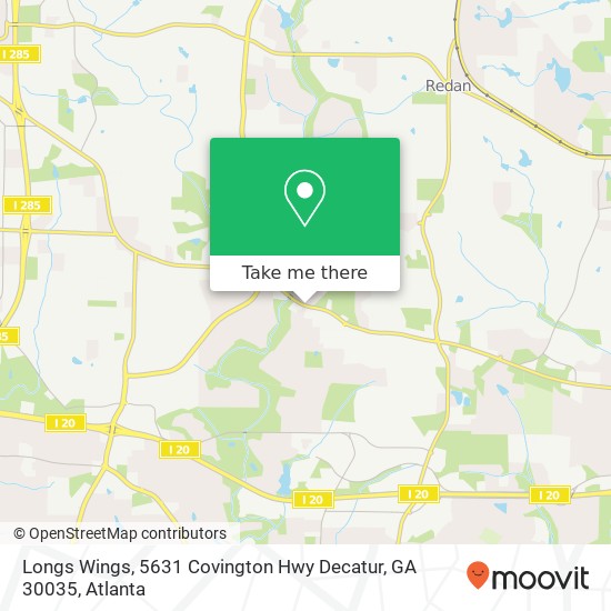 Mapa de Longs Wings, 5631 Covington Hwy Decatur, GA 30035