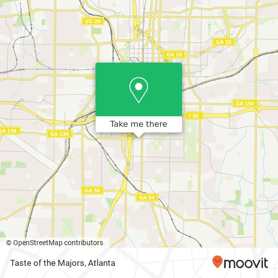 Mapa de Taste of the Majors, Ralph David Abernathy Blvd SW Atlanta, GA 30312