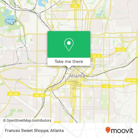 Mapa de Frances Sweet Shoppe, 75 Spring St SW Atlanta, GA 30303