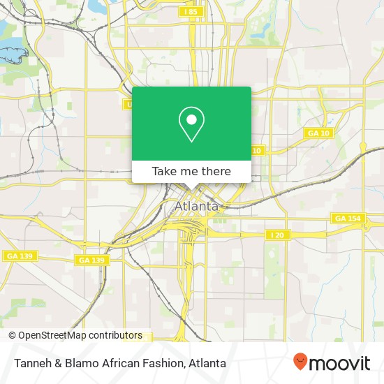 Mapa de Tanneh & Blamo African Fashion, 82 Peachtree St SW Atlanta, GA 30303