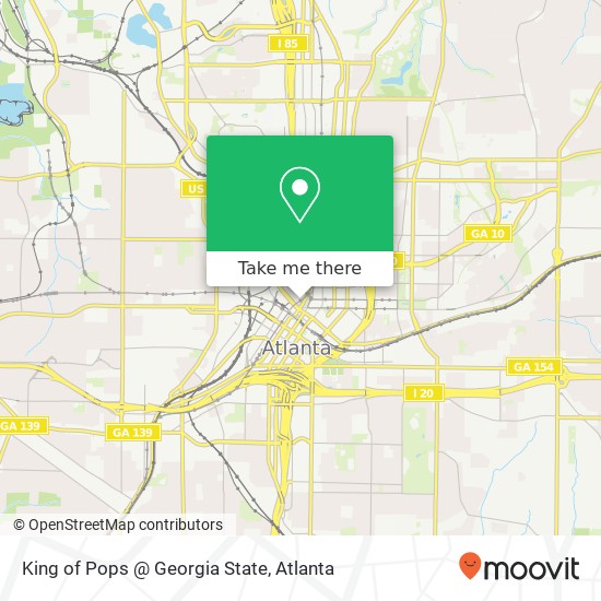 Mapa de King of Pops @ Georgia State, Walton St NW Atlanta, GA 30303