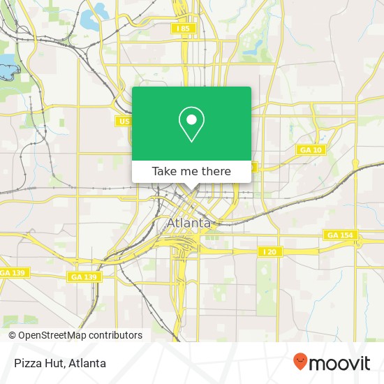 Mapa de Pizza Hut, 63 Broad St NW Atlanta, GA 30303