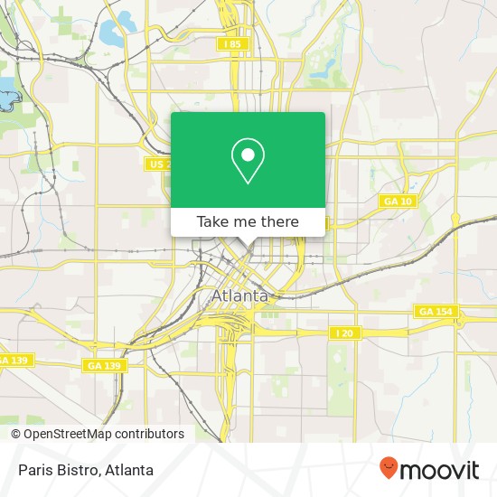 Paris Bistro, 100 Peachtree St NW Atlanta, GA 30303 map