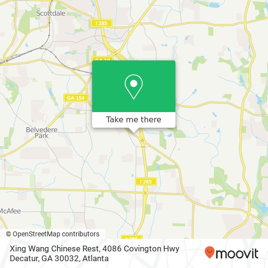 Mapa de Xing Wang Chinese Rest, 4086 Covington Hwy Decatur, GA 30032