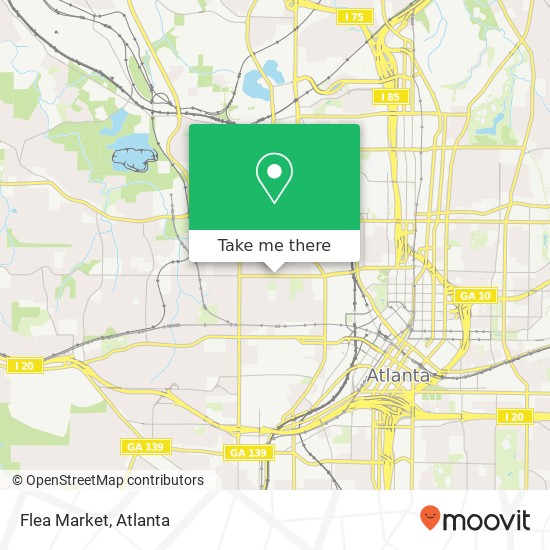 Mapa de Flea Market, 733 Joseph E Boone Blvd NW Atlanta, GA 30314