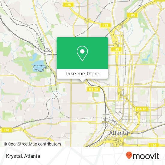 Mapa de Krystal, 725 Donald Lee Hollowell Pkwy NW Atlanta, GA 30318