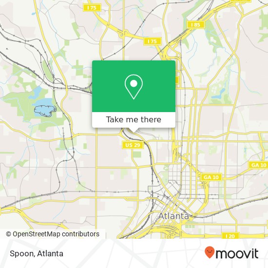 Mapa de Spoon, 768 Marietta St NW Atlanta, GA 30318