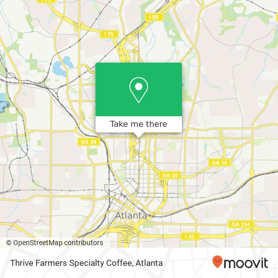 Thrive Farmers Specialty Coffee, 600 W Peachtree St NW Atlanta, GA 30308 map