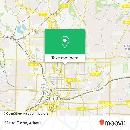 Mapa de Metro Fuxon, 554 Piedmont Ave NE Atlanta, GA 30308