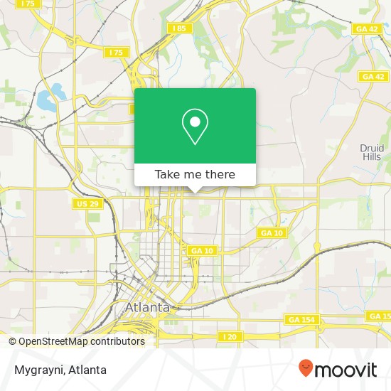 Mapa de Mygrayni, 265 Ponce de Leon Ave NE Atlanta, GA 30308