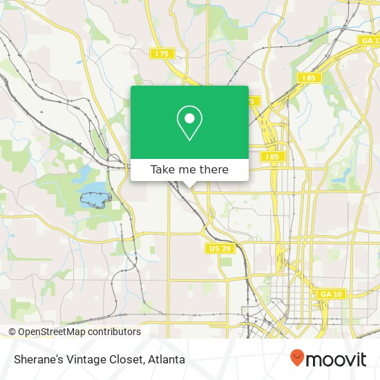 Mapa de Sherane's Vintage Closet, 1016 Howell Mill Rd NW Atlanta, GA 30318