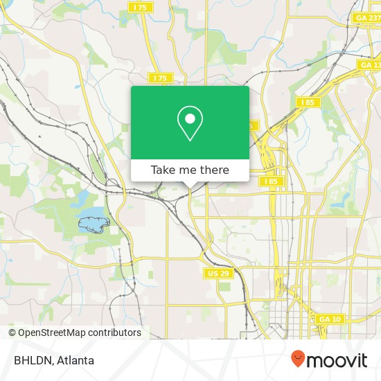 Mapa de BHLDN, 1207 Howell Mill Rd NW Atlanta, GA 30318