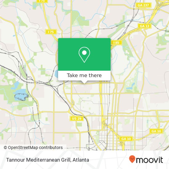 Tannour Mediterranean Grill, 398 14th St NW Atlanta, GA 30318 map