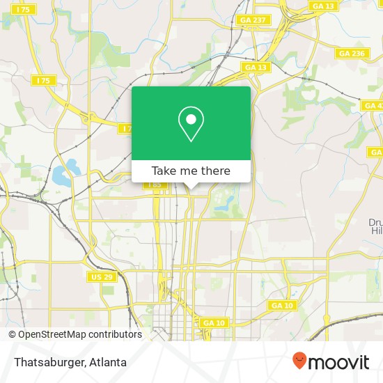 Thatsaburger, 1175 Peachtree St NE Atlanta, GA 30309 map