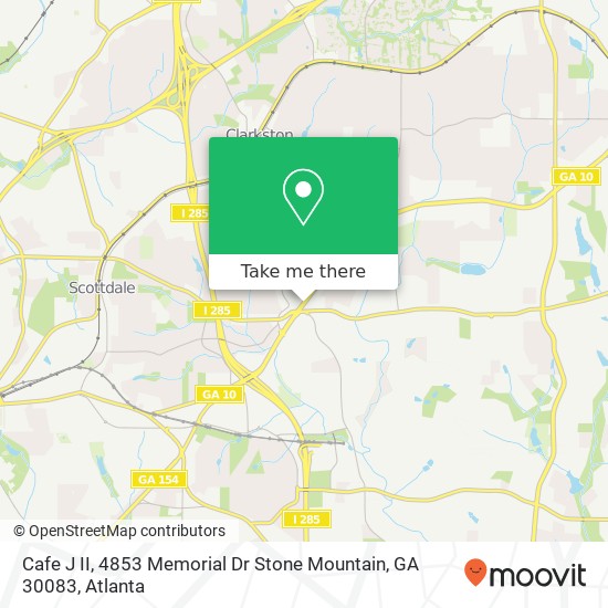 Cafe J II, 4853 Memorial Dr Stone Mountain, GA 30083 map