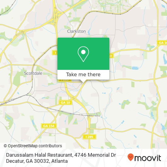 Darussalam Halal Restaurant, 4746 Memorial Dr Decatur, GA 30032 map