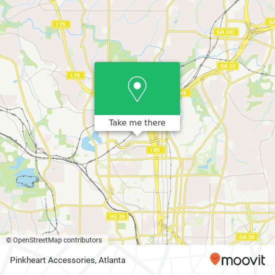 Mapa de Pinkheart Accessories, 1380 Atlantic Dr NW Atlanta, GA 30363