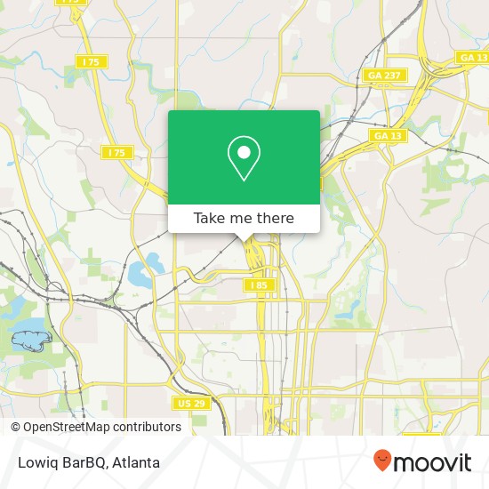 Lowiq BarBQ, 250 Atlanta, GA 30309 map