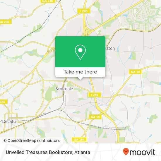 Unveiled Treasures Bookstore map