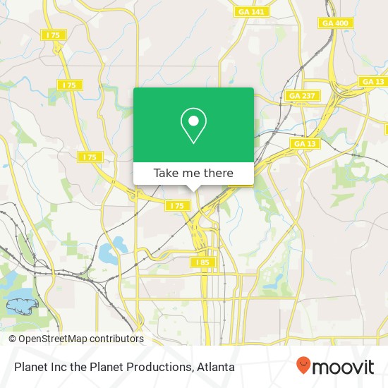 Mapa de Planet Inc the Planet Productions, 1776 Peachtree St NW Atlanta, GA 30309