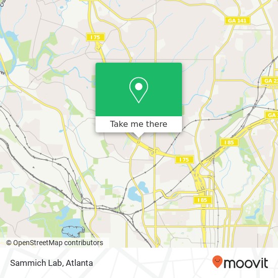 Mapa de Sammich Lab, 1850 Howell Mill Rd NW Atlanta, GA 30318