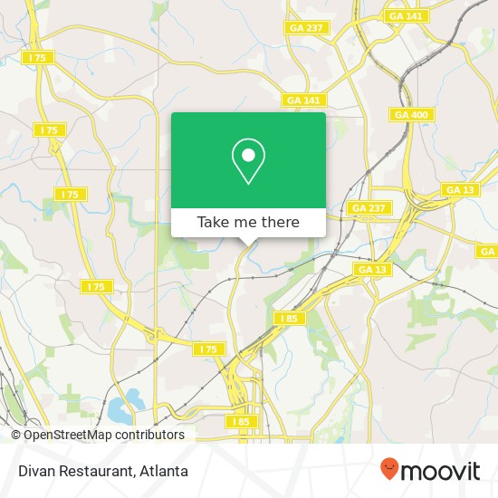 Divan Restaurant, 2285 Peachtree Rd NE Atlanta, GA 30309 map