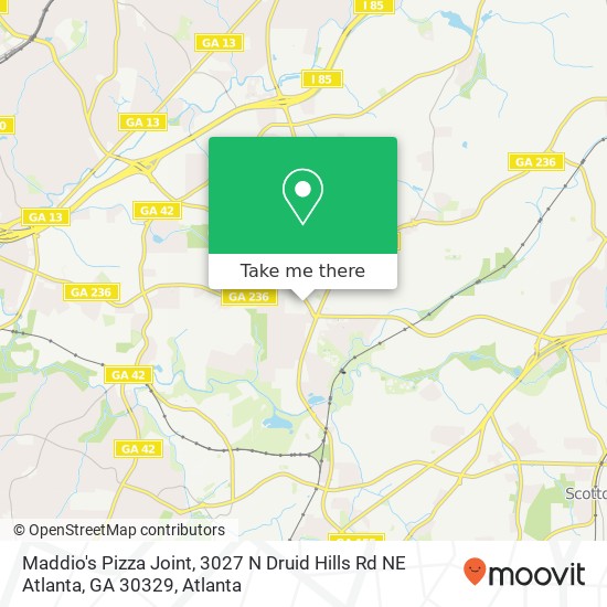 Maddio's Pizza Joint, 3027 N Druid Hills Rd NE Atlanta, GA 30329 map