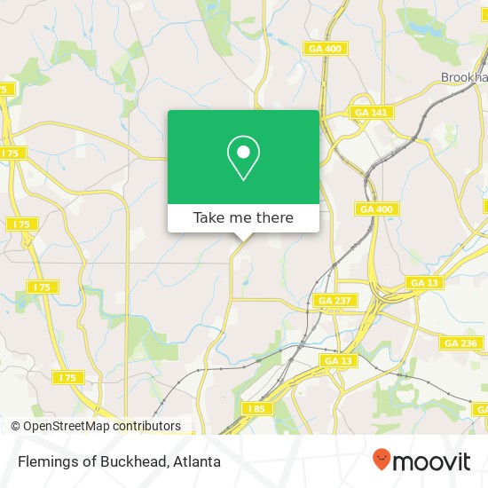 Mapa de Flemings of Buckhead, 2819 Peachtree Rd NE Atlanta, GA 30305