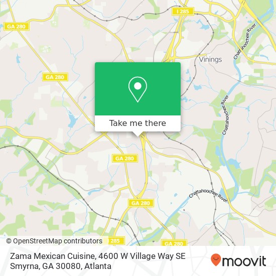 Zama Mexican Cuisine, 4600 W Village Way SE Smyrna, GA 30080 map