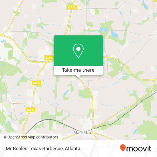 Mapa de Mr Beales Texas Barbecue, 4426 Floyd Rd SW Mableton, GA 30126