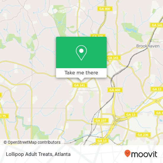 Mapa de Lollipop Adult Treats, 3165 Roswell Rd NE Atlanta, GA 30305