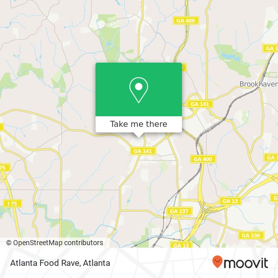 Mapa de Atlanta Food Rave, 56 E Andrews Dr NW Atlanta, GA 30305