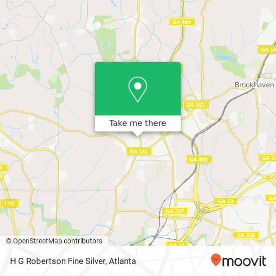 Mapa de H G Robertson Fine Silver, 28 E Andrews Dr NW Atlanta, GA 30305