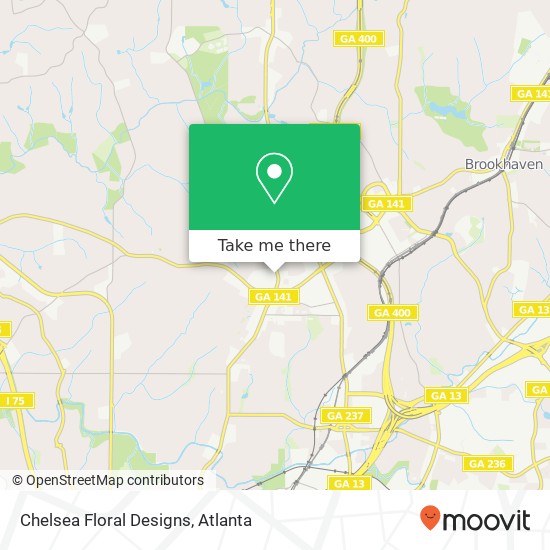 Mapa de Chelsea Floral Designs, 3210 Roswell Rd NW Atlanta, GA 30305