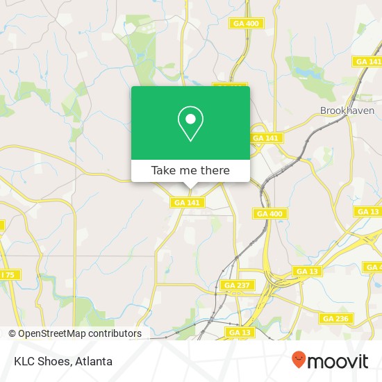 Mapa de KLC Shoes, 3187 Roswell Rd NE Atlanta, GA 30305