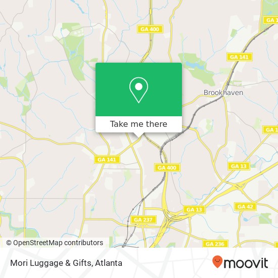 Mori Luggage & Gifts, Atlanta, GA 30305 map